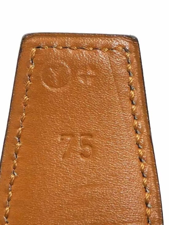 Auth HERMES Kelly Belt Black/Gold Box calf leather/Metal - h32133a main image 9